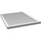 Ekena Millwork Vertical Surface Mount PVC Gable Vent w/ 2"W x 2"H , Brickmould Sill Frame, 32"W x 40"H GVPVE32X4003SN - alternate 3